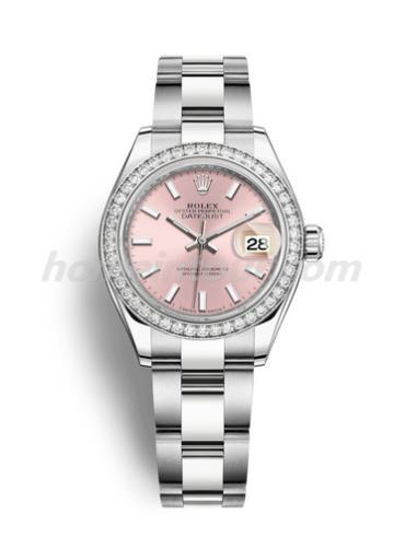 劳力士279384RBR-0002女表日志型-银色表带/表径28mm