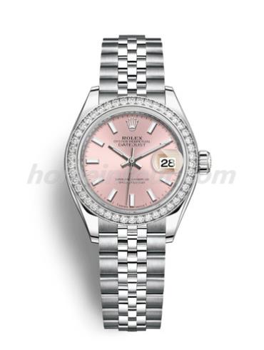 劳力士279384RBR-0001女表日志型-银色表带/表径28mm