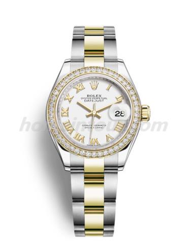 劳力士279383RBR-0024女表日志型-银色表带/表径28mm