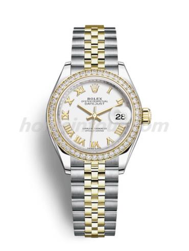 劳力士279383RBR-0023女表日志型-银色表带/表径28mm