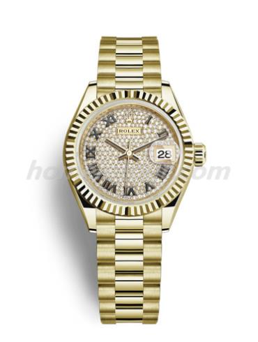 劳力士279178-0031女表日志型-金色表带/表径28mm