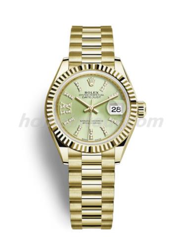 劳力士279178-0007女表日志型-金色表带/表径28mm