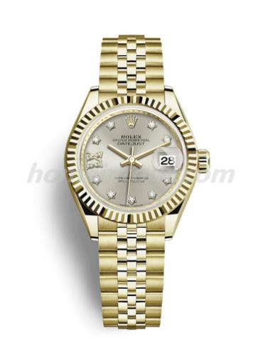 劳力士279178-0004女表日志型-金色表带/表径28mm