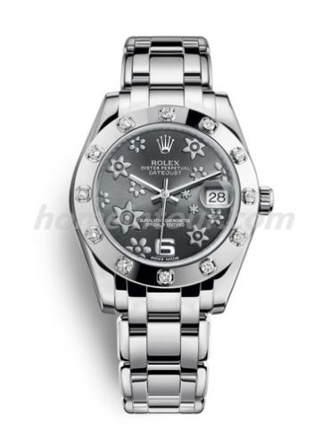 劳力士81319-0037女表珍珠淑女型-银色表带/表径34mm