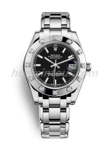 劳力士81319-0027女表珍珠淑女型-银色表带/表径34mm