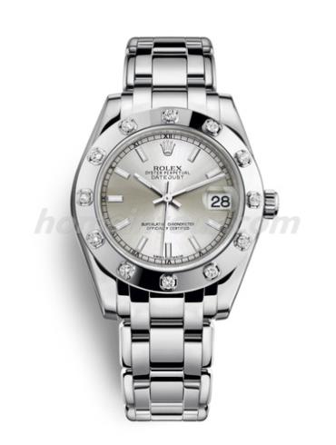 劳力士81319-0021女表珍珠淑女型-银色表带/表径34mm