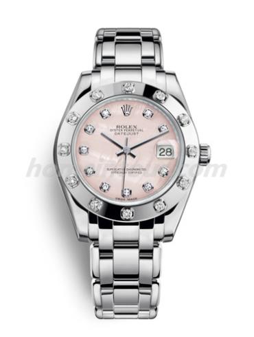 劳力士81319-0017女表珍珠淑女型-银色表带/表径34mm