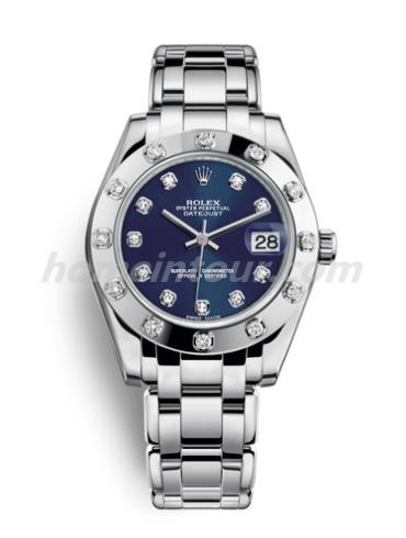 劳力士81319-0015女表珍珠淑女型-银色表带/表径34mm