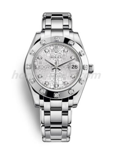 劳力士81319-0009女表珍珠淑女型-银色表带/表径34mm