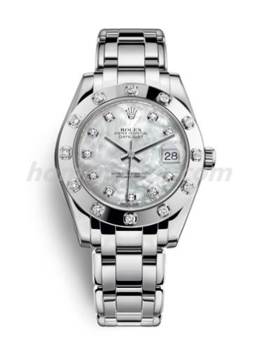 劳力士81319-0007女表珍珠淑女型-银色表带/表径34mm