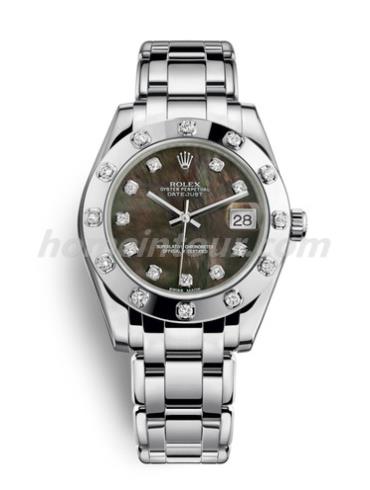 劳力士81319-0005女表珍珠淑女型-银色表带/表径34mm