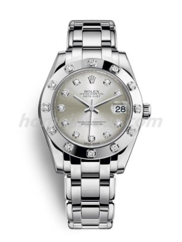 劳力士81319-0001女表珍珠淑女型-银色表带/表径34mm