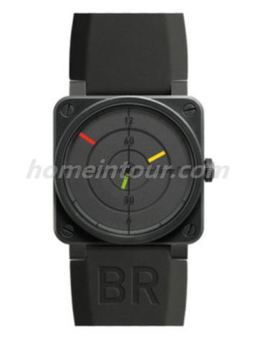 柏莱士BR0392-RAD_SRU男表AVIATION系列-黑色表带/表径42mm