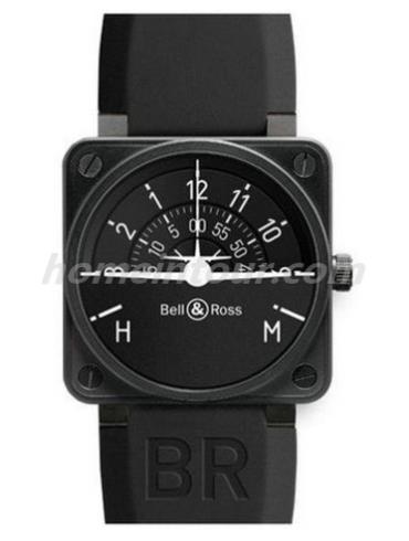柏莱士BR01-92TURNCOOR男表AVIATION系列-黑色表带/表径46mm