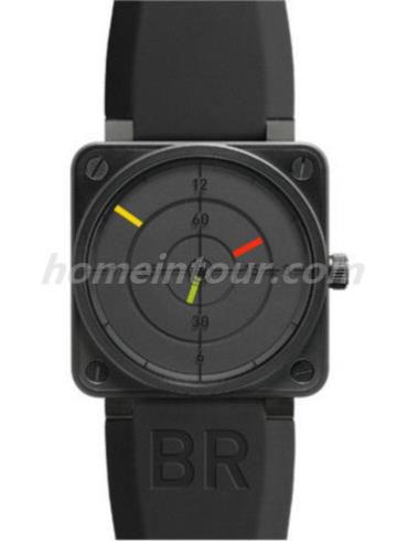 柏莱士BR0192-RAD_SRU男表AVIATION系列-黑色表带/表径46mm