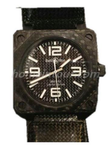 柏莱士BR0192-CA-FI_SFI男表AVIATION系列-黑色表带/表径46mm