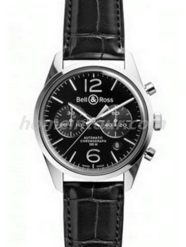 柏莱士BRG-126-BL-ST_SCR男表VINTAGE系列-黑色表带/表径41mm