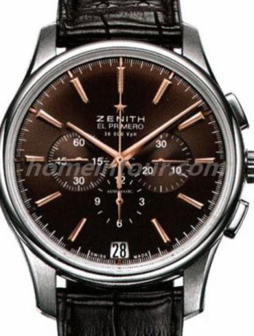 真力时03.2110.400_75.C498男表指挥官-棕色表带/表径42mm