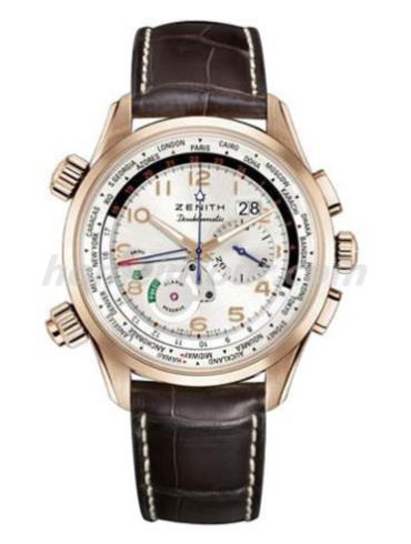 真力时18.2400.4046_01.C721男表飞行员系列-棕色表带/表径45mm