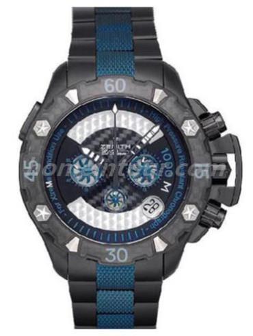 真力时96.0529.4000_51.M533男表EL PRIMERO系列-黑色/蓝色表带/表径46.5mm