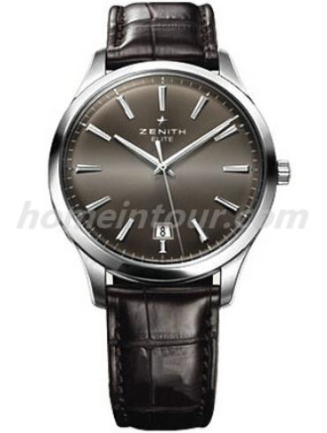 真力时03.2020.670_22.C498男表指挥官系列-棕色表带/表径40mm