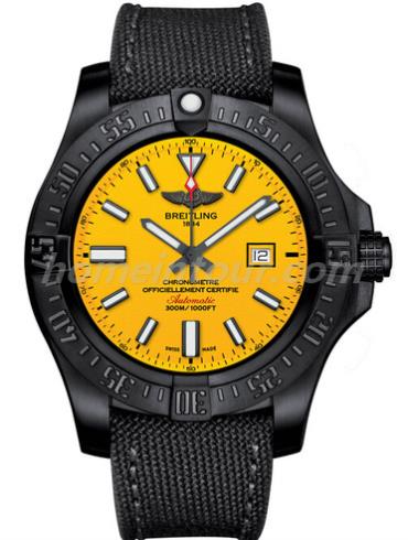 百年灵Blackbird男表复仇者系列-黑色表带/表径48mm