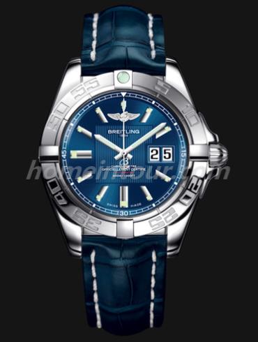 百年灵A49350L2_C806_718P_A18BA.1男表银河系列-蓝色表带/表径41mm