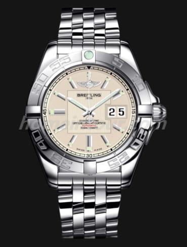 百年灵A49350L2_G699_366A男表银河系列-银色表带/表径41mm