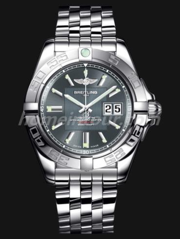 百年灵A49350L2_F549_366A男表银河系列-银色表带/表径41mm