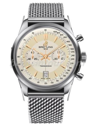 百年灵AB015412_G784_154A男表越洋系列-银色表带/表径43mm