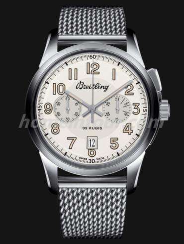 百年灵AB141112_G799_154A男表越洋系列-银色表带/表径43mm