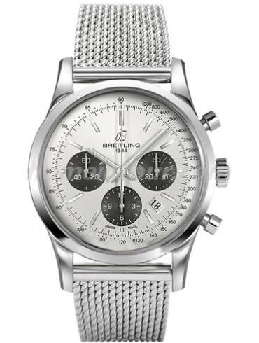 百年灵AB015212_G724_154A男表越洋系列-银色表带/表径43mm