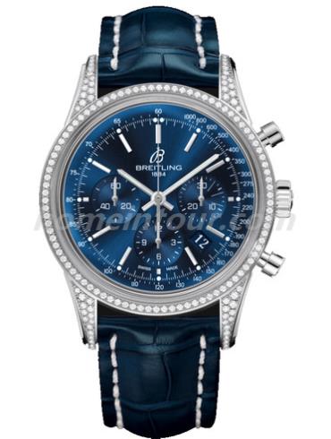 百年灵AB0152AF_C860_731P_A20BA.1男表越洋系列-蓝色表带/表径43mm