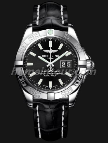 百年灵A49350L2_BE58_728P_A18BA.1男表银河系列-黑色表带/表径41mm