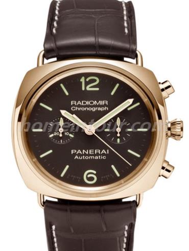 沛纳海PAM00377男表Radiomir系列-棕色表带/表径42mm