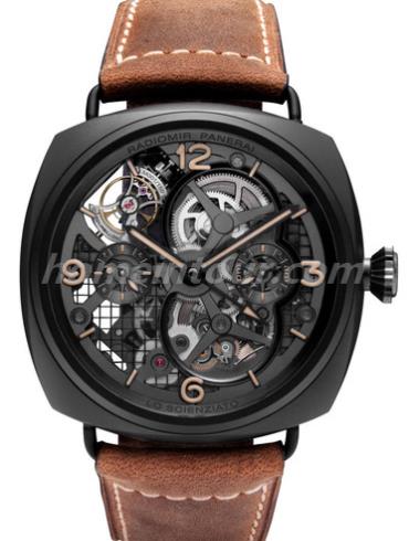 沛纳海PAM00350男表Radiomir系列-棕色表带/表径48mm