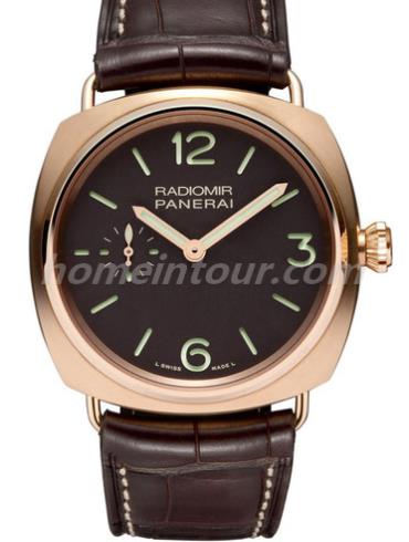 沛纳海PAM00336男表Radiomir系列-棕色表带/表径42mm