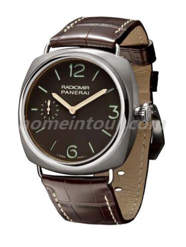 沛纳海PAM00322男表Radiomir系列-棕色表带/表径47mm
