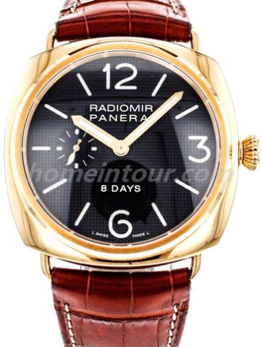 沛纳海PAM00197男表Radiomir系列-棕色表带/表径45mm