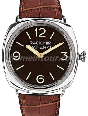 沛纳海PAM00021男表Radiomir系列-棕色表带/表径47mm