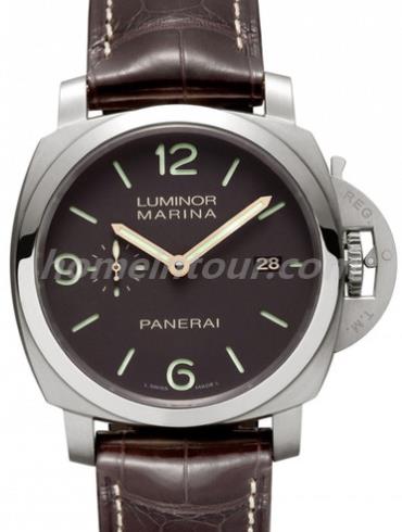 沛纳海PAM00351男表LUMINOR 庐米诺-棕色表带/表径44mm