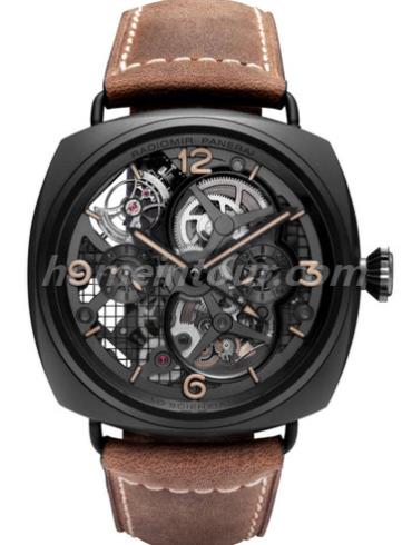 沛纳海PAM00348男表LUMINOR 庐米诺-棕色表带/表径48mm