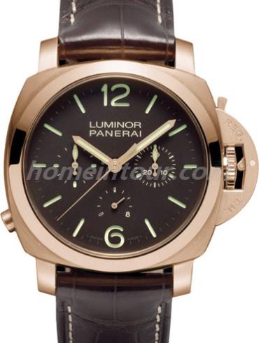 沛纳海PAM00344男表LUMINOR 庐米诺-棕色表带/表径44mm