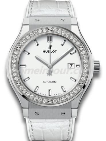 宇舶542.NE.2010.LR.1204男表经典融合系列-白的表带/表径42mm