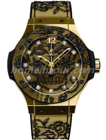 宇舶343.VX.6580.NR.BSK16女表BIG BANG系列-黄色/黑色表带/表径41mm