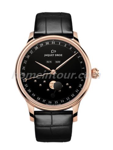 雅克德罗J012633202男表ASTRALE星辰系列-黑色表带/表径43mm