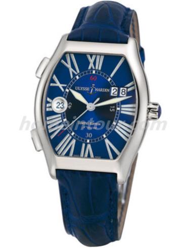 雅典220-11LE男表复杂功能机械腕表系列-蓝色表带/表径38x43mm