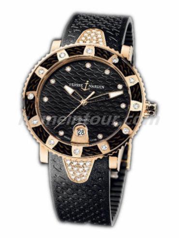 雅典8106-101E-3C_12女表航海系列-黑色表带/表径40mm