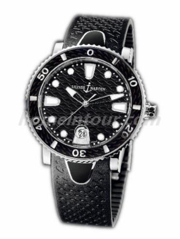 雅典8103-101-3_02女表航海系列-黑色表带/表径40mm