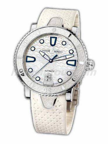 雅典8103-101-3_00女表航海系列-白色表带/表径40mm